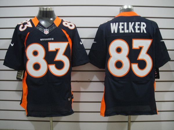 NEW NFL Denver Broncos 83 Wes Welker Blue Jerseys(Elite)