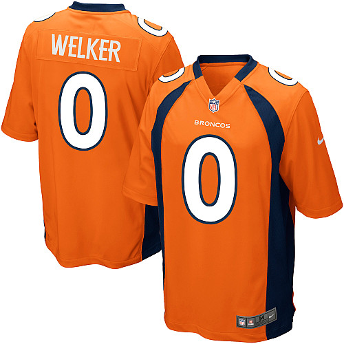 NEW NFL Denver Broncos 0 Wes Welker Orange Jerseys(Game)