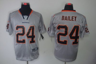 NEW NFL Denver Broncos 24 Champ Bailey Lights Out Grey Jerseys (Elite)