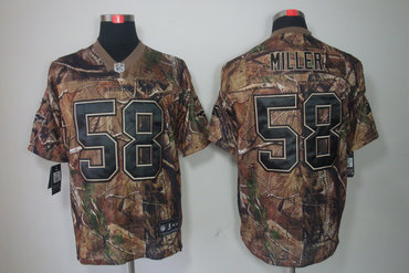 NEW NFL Denver Broncos 58 Von Miller Camo Realtree Jerseys(Elite)