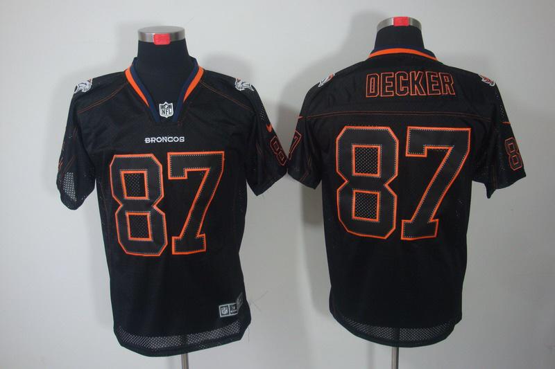 2012 NEW NFL Denver Broncos 87 Eric Decker Lights Out Black Elite Jerseys