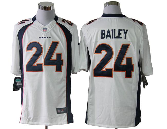 2012 NEW NFL Denver Broncos 24 Champ Bailey White Jerseys (Limited)