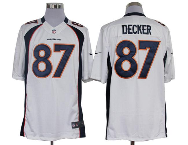 2012 NEW NFL Denver Broncos 87 Eric Decker White Jerseys (Limited)