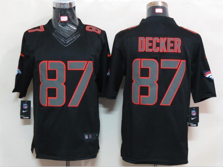 2012 NEW NFL Denver Broncos 87 Eric Decker Black Jerseys (Impact Limited)