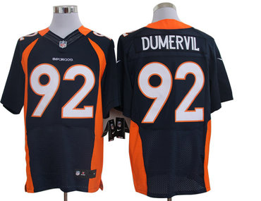 2012 NEW NFL Denver Broncos 92 Elvis Dumervil Blue Jerseys (Elite)