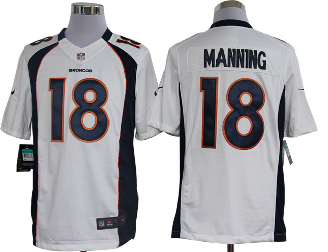 2012 NEW NFL Denver Broncos 18 Peyton Manning White Jerseys (Limited)