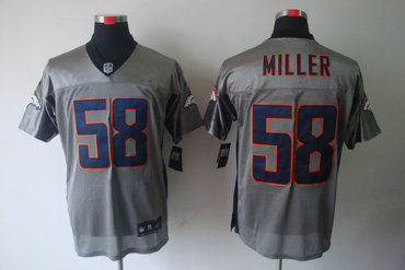 2012 NEW NFL Denver Broncos 58 Von Miller Grey Shadow Jerseys