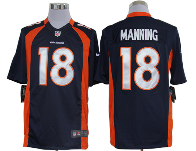 2012 NEW NFL Denver Broncos 18 Peyton Manning Blue Jerseys (Limited)