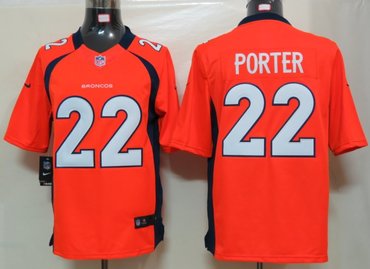 2012 NEW NFL Denver Broncos 22 Porter Orange Jerseys (Limited)