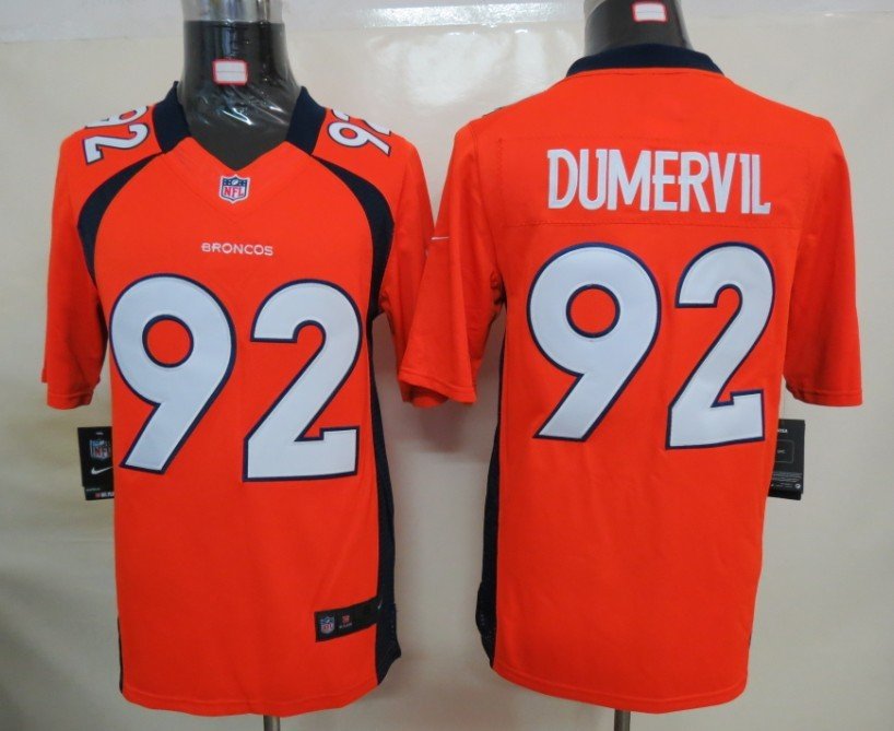 2012 NEW NFL Denver Broncos 92 Elvis Dumervil Orange Jerseys (Limited)