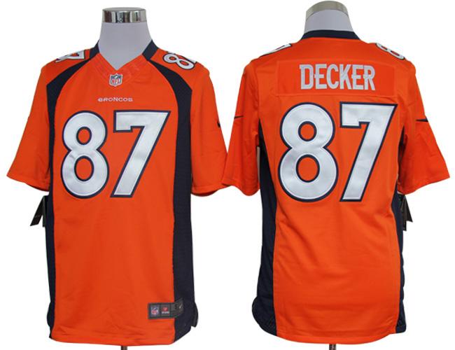 2012 NEW NFL Denver Broncos 87 Eric Decker Orange Jerseys (Limited)