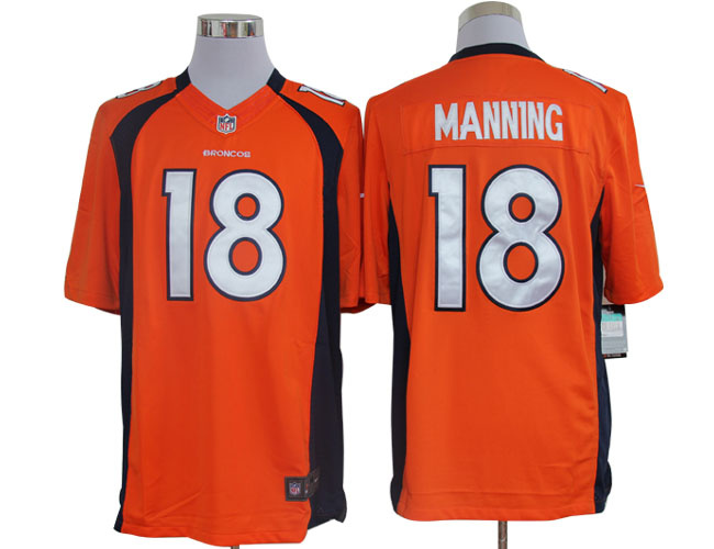 2012 NEW NFL Denver Broncos 18 Peyton Manning Orange Jerseys (Limited)