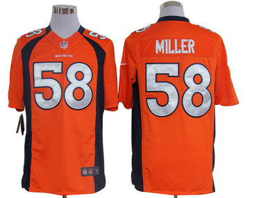 2012 NEW NFL Denver Broncos 58 Von Miller Orange Jerseys (Limited)