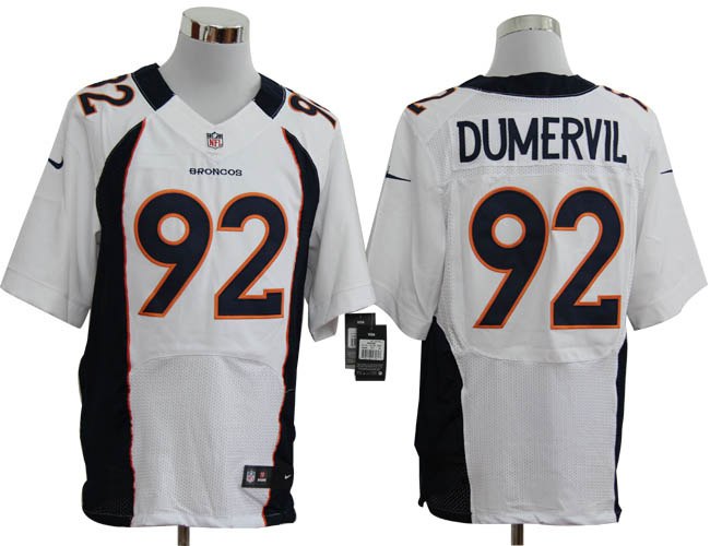 2012 NEW NFL Denver Broncos 92 Elvis Dumervil White Jerseys (elite)