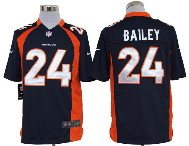 2012 NEW NFL Denver Broncos 24 Champ Bailey Black Jerseys (game)