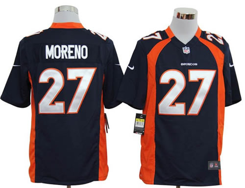 2012 NEW NFL Denver Broncos 27 Knowshon Moreno Blue Jerseys (Game)