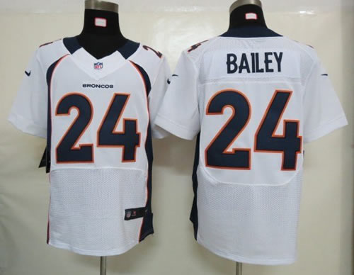 2012 NEW NFL Denver Broncos 24 Champ Bailey White Jerseys (Elite)