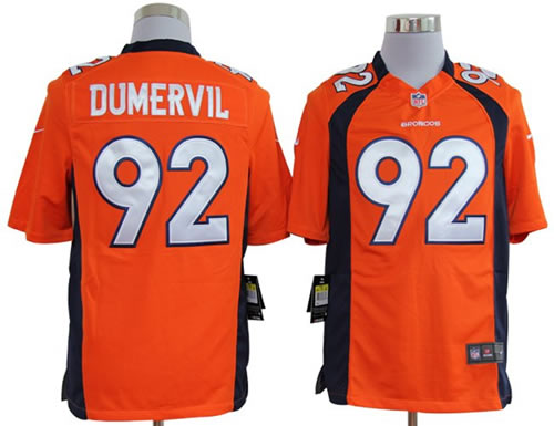 2012 NEW nfl denver broncos 92 elvis dumervil orange jerseys (game)