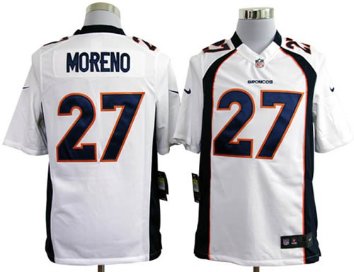 2012 NEW nfl denver broncos 27 knowshon moreno white jerseys (game)