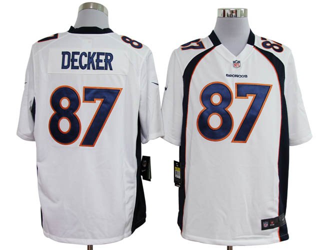 2012 NEW NFL Denver Broncos 87 Eric Decker White Jerseys (Game)