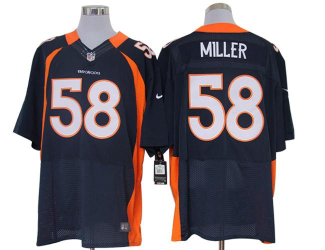 2012 NEW NFL Denver Broncos 58 Von Miller Blue Jerseys (Elite)