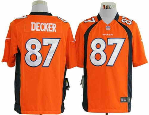 2012 NEW NFL Denver Broncos 87 Eric Decker Orange Jerseys (Game)