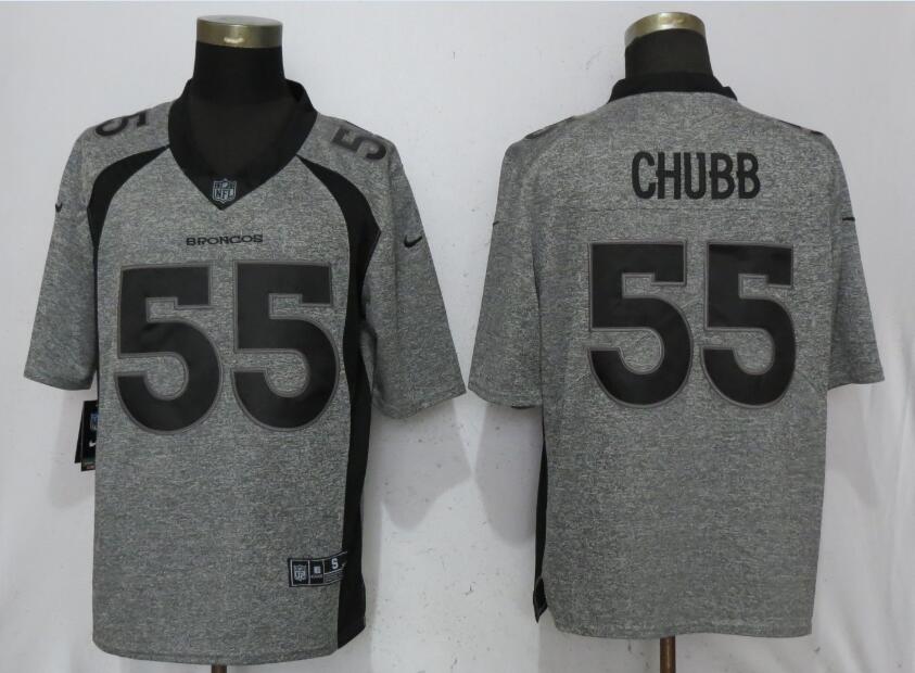 Nike Broncos 55 Bradley Chubb Gray Gridiron Gray Vapor Untouchable Limited Jersey