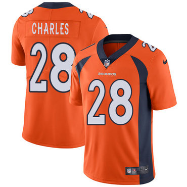 Nike Broncos #28 Jamaal Charles Orange Team Color Men's Stitched NFL Vapor Untouchable Limited Jersey