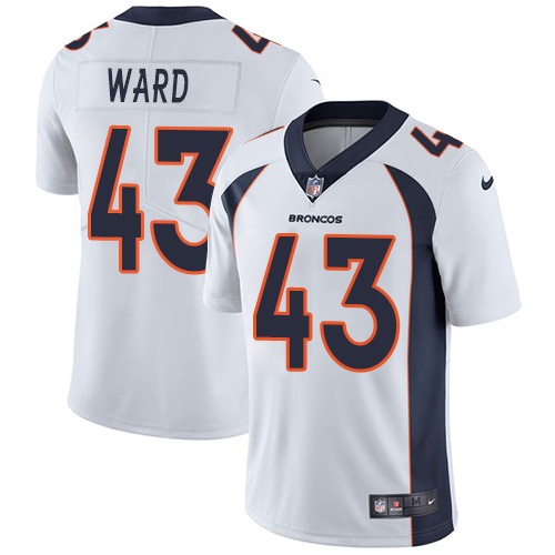 Nike Broncos #43 T.J. Ward White Men's Stitched NFL Vapor Untouchable Limited Jersey