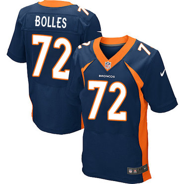 Nike Broncos #72 Garett Bolles Navy Blue Alternate Men's Stitched NFL New Elite Jersey