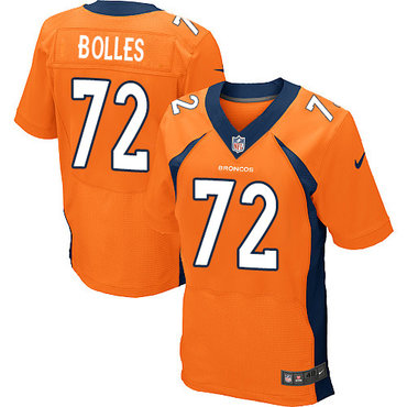 Nike Broncos #72 Garett Bolles Orange Team Color Men's Stitched NFL New Elite Jersey