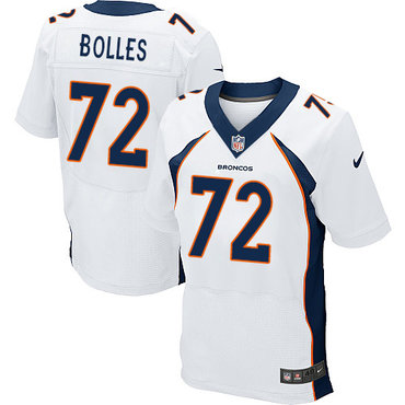 Nike Broncos #72 Garett Bolles White Men's Stitched NFL New Elite Jersey