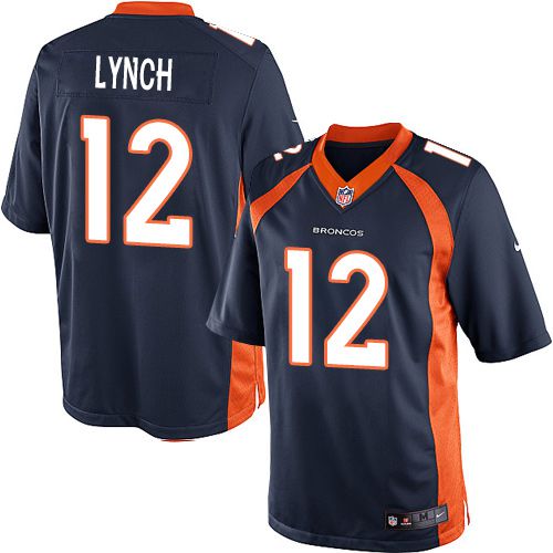 ike Broncos #12 Paxton Lynch Navy Blue Alternate Men's Stitched NFL Limited Jersey