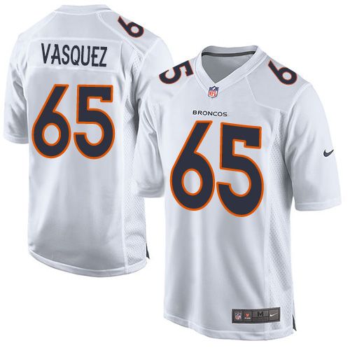 Nike Broncos #65 Louis Vasquez White Men's Stitched NFL Game Event Jersey