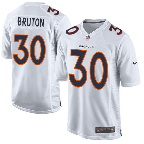 Nike Broncos #30 David Bruton White Men's Stitched NFL Game Event Jersey