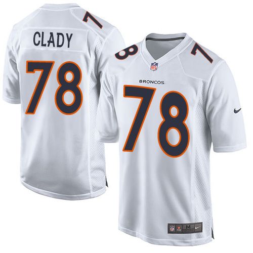 Nike Broncos #78 Ryan Clady White Men's Stitched NFL Game Event Jersey