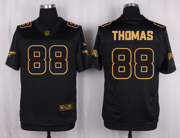 Nike Broncos #88 Demaryius Thomas Pro Line Black Gold Collection Men's Stitched NFL Elite Jersey