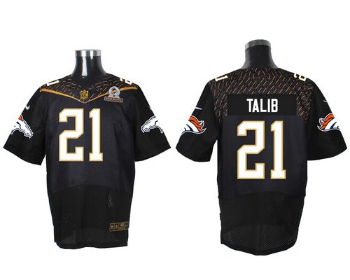 Nike Broncos #21 Aqib Talib Black 2016 Pro Bowl Men's Stitched NFL Elite Elite Jersey