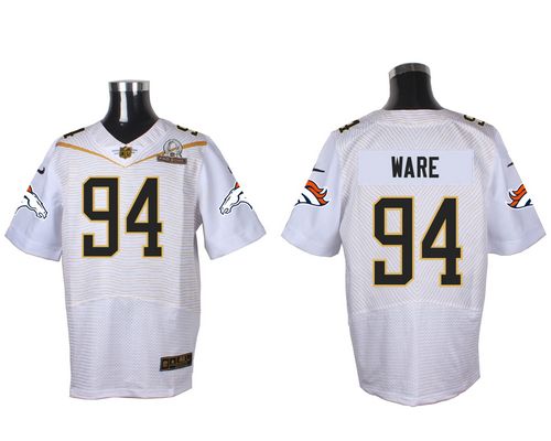 Nike Broncos #94 DeMarcus Ware White 2016 Pro Bowl Men's Elite Jersey