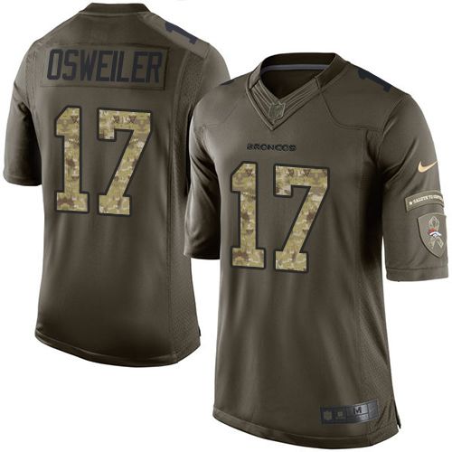 Nike Broncos #17 Brock Osweiler Green Men's Stitched NFL Limited jerseys