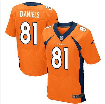 NEW Denver Broncos#81 Owen Daniels Orange Team Color Men's Stitched NFL New Elite jersey