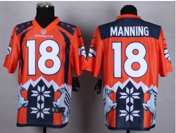 NEW Denver Broncos #18 Peyton Manning Orange NFL Elite Noble Fashion Jersey