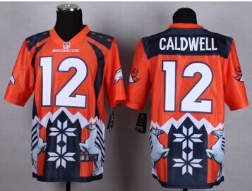 NEW Denver Broncos #12 Andre Caldwell Orange NFL Elite Noble Fashion Jersey