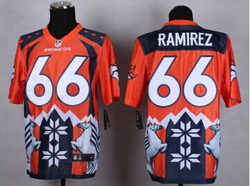 NEW Denver Broncos #66 Manny Ramirez Orange NFL Elite Noble Fashion Jersey