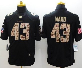 Nike Denver Broncos #43 T.J. Ward Black NFL Limited Salute to Service jersey