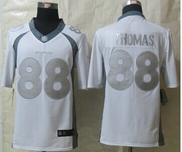 New Denver Broncos #88 Demaryius Thomas White NFL Limited Platinum Jersey