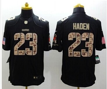 New Browns #23 Joe Haden Black NFL Limited Salute to Service jersey