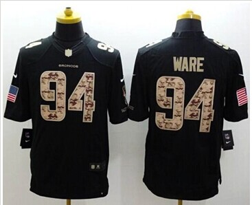 New Denver Broncos #94 DeMarcus Ware Black NFL Limited Salute to Service jersey