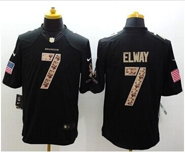 New Denver Broncos #7 John Elway Black NFL Limited Salute to Service jersey