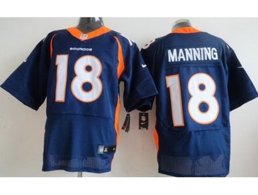 2013 NFL NEW Denver Broncos 18 Peyton Manning Blue Jerseys(Elite)